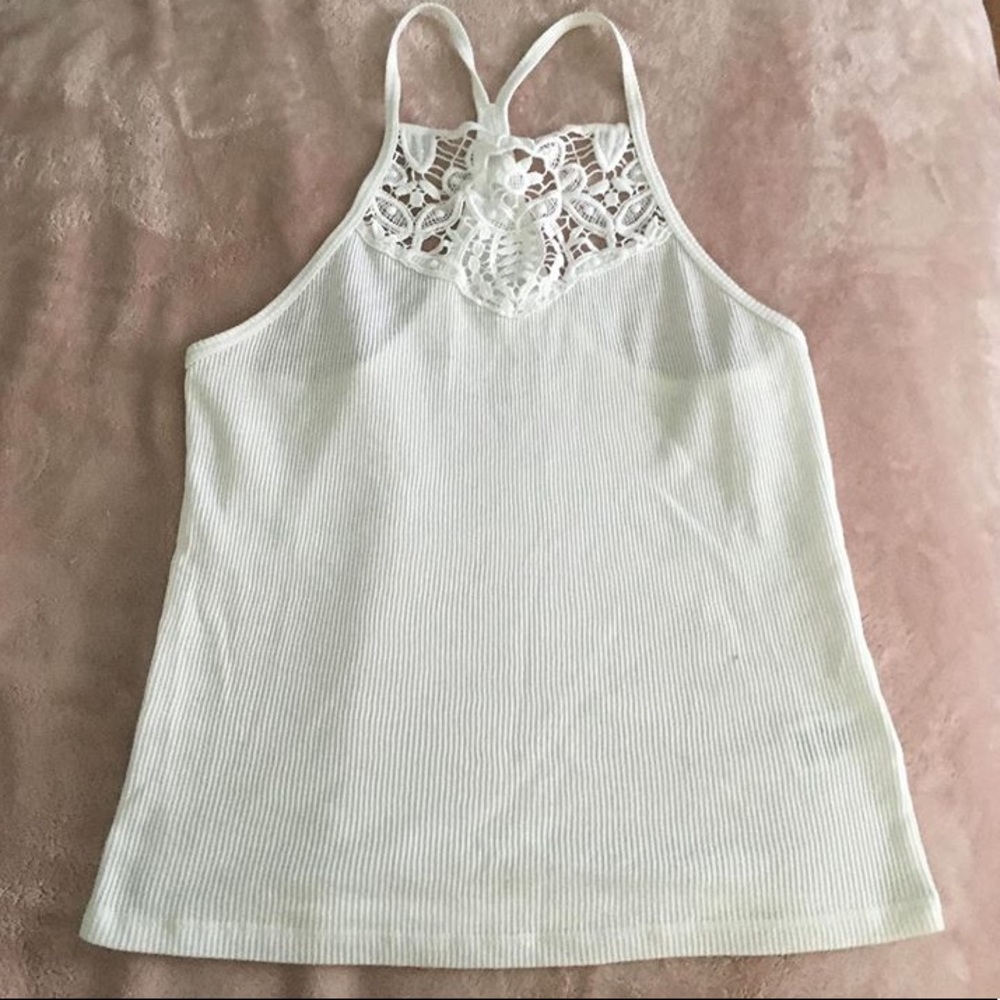 White lace tank top